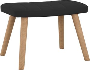 vidaXL Fotel bujany z podnóżkiem, czarny, obity aksamitem 7