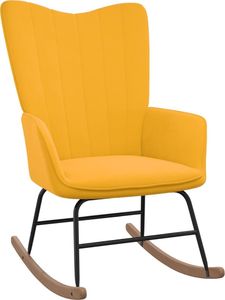 vidaXL Fotel bujany z podnóżkiem, musztardowy, obity aksamitem 6