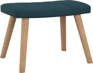 vidaXL Fotel bujany z podnóżkiem, niebieski, obity aksamitem 7
