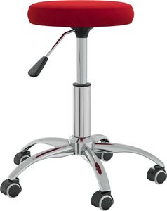 vidaXL Stołek do masażu, obity aksamitem, winna czerwień 2