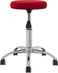 vidaXL Stołek do masażu, obity aksamitem, winna czerwień 3