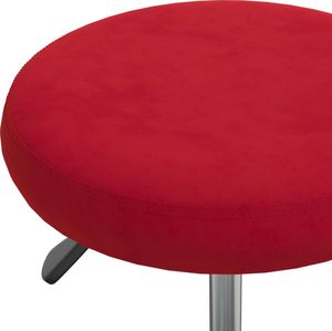 vidaXL Stołek do masażu, obity aksamitem, winna czerwień 5