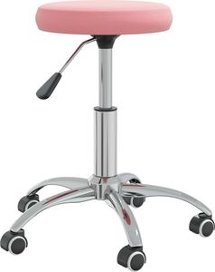 vidaXL Stołek do masażu, obity aksamitem, różowy 2