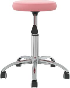 vidaXL Stołek do masażu, obity aksamitem, różowy 3