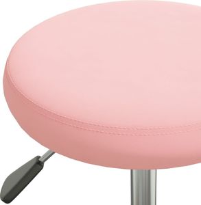 vidaXL Stołek do masażu, obity aksamitem, różowy 5