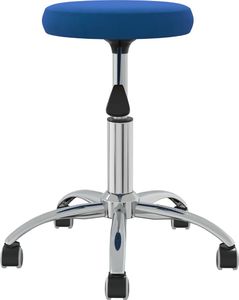 vidaXL Stołek do masażu, obity aksamitem, niebieski 3