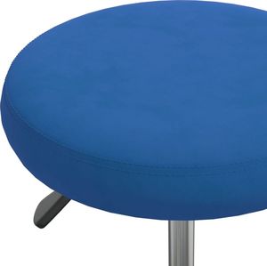 vidaXL Stołek do masażu, obity aksamitem, niebieski 5