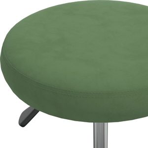 vidaXL Stołek do masażu, obity aksamitem, ciemnozielony 5