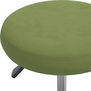 vidaXL Stołek do masażu, obity aksamitem, jasnozielony 5