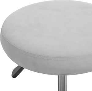 vidaXL Stołek do masażu, obity aksamitem, jasnoszary 5