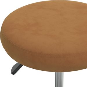 vidaXL Stołek do masażu, obity aksamitem, brązowy 5