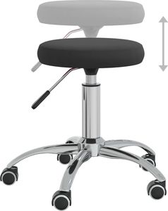 vidaXL Stołek do masażu, obity aksamitem, czarny 4