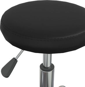 vidaXL Stołek do masażu, obity sztuczną skórą, czarny 6