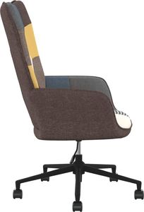 Krzesło biurowe vidaXL Fotel, patchwork, obity tkaniną - 328194 3