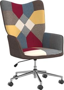 Krzesło biurowe vidaXL Fotel, patchwork, obity tkaniną 1