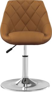 vidaXL Obrotowe krzesła stołowe, 4 szt., brązowe, obite aksamitem 3