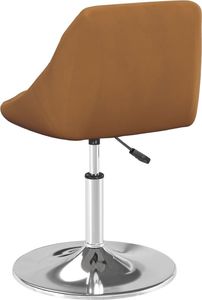 vidaXL Obrotowe krzesła stołowe, 4 szt., brązowe, obite aksamitem 5