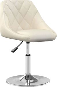 vidaXL Obrotowe krzesła stołowe, 4 szt., kremowe, obite aksamitem 2