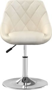vidaXL Obrotowe krzesła stołowe, 4 szt., kremowe, obite aksamitem 3