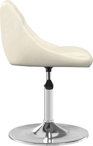 vidaXL Obrotowe krzesła stołowe, 4 szt., kremowe, obite aksamitem 4