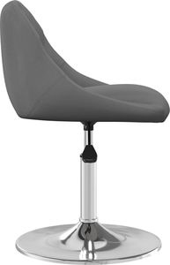 vidaXL Obrotowe krzesła stołowe, 4 szt., ciemnoszare, aksamitne 4