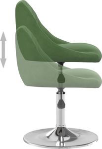 vidaXL Obrotowe krzesła stołowe, 4 szt., ciemnozielone, aksamitne 6