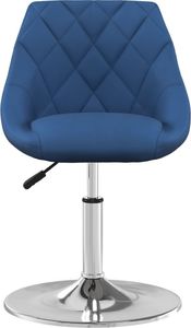vidaXL Obrotowe krzesła stołowe, 4 szt., niebieskie, obite aksamitem 3