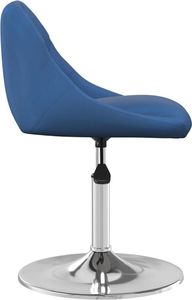 vidaXL Obrotowe krzesła stołowe, 4 szt., niebieskie, obite aksamitem 4