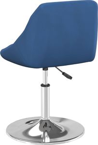 vidaXL Obrotowe krzesła stołowe, 4 szt., niebieskie, obite aksamitem 5