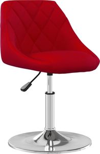 vidaXL Obrotowe krzesła stołowe, 4 szt., winna czerwień, aksamitne 2