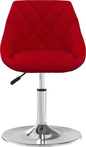 vidaXL Obrotowe krzesła stołowe, 4 szt., winna czerwień, aksamitne 3