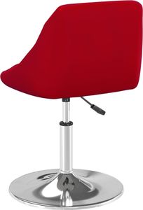 vidaXL Obrotowe krzesła stołowe, 4 szt., winna czerwień, aksamitne 5