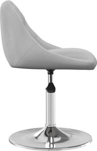 vidaXL Obrotowe krzesła stołowe, 6 szt., jasnoszare, aksamitne 4