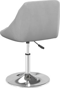 vidaXL Obrotowe krzesła stołowe, 6 szt., jasnoszare, aksamitne 5