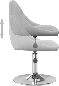 vidaXL Obrotowe krzesła stołowe, 6 szt., jasnoszare, aksamitne 6