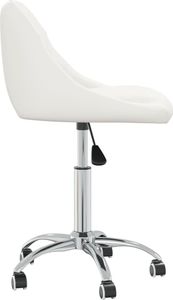 vidaXL Obrotowe krzesła stołowe, 2 szt., białe, sztuczna skóra 5
