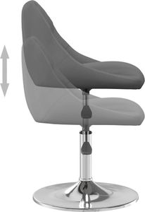 vidaXL Obrotowe krzesła stołowe, 2 szt., ciemnoszare, aksamitne 7