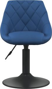 vidaXL Obrotowe krzesła stołowe, 2 szt., niebieskie, aksamitne 3