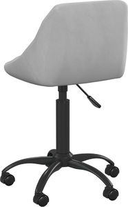 vidaXL Krzesło stołowe, jasnoszare, obite aksamitem 4