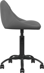 vidaXL Krzesło stołowe, ciemnoszare, obite aksamitem 3