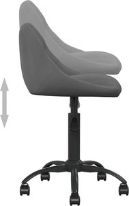 vidaXL Krzesło stołowe, ciemnoszare, obite aksamitem 6