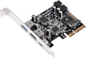 Kontroler SilverStone PCIe 2.0 x2 - 2x USB 3.0 + 1x USB-C 3.2 Gen 2 (SST-ECU05) 1