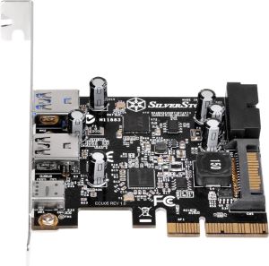 Kontroler SilverStone PCIe 2.0 x2 - 2x USB 3.0 + 1x USB-C 3.2 Gen 2 (SST-ECU05) 3
