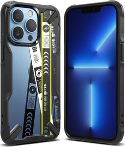 Ringke Ringke Fusion X Design etui pancerny pokrowiec z ramką iPhone 13 Pro Max czarny (Ticket band) (FXD555E43) 1