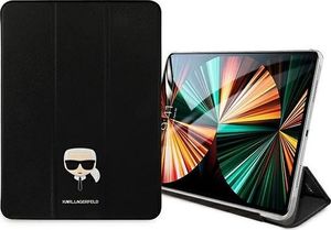 Etui na tablet Karl Lagerfeld KLFC12OKHK iPad 12.9" Pro 2021 Book Cover czarny/czarny Saffiano Karl Head 4