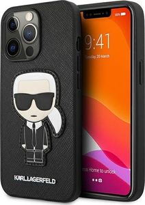 Karl Lagerfeld Karl Lagerfeld KLHCP13LOKPK iPhone 13 Pro / 13 6,1" czarny/black hardcase Saffiano Ikonik Karl`s Patch 1