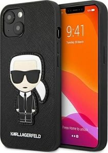 Karl Lagerfeld Karl Lagerfeld KLHCP13SOKPK iPhone 13 mini 5,4" czarny/black hardcase Saffiano Ikonik Karl`s Patch 1
