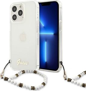 Guess Guess GUHCP13LKPSWH iPhone 13 Pro / 13 6,1" Transparent hardcase White Pearl 1