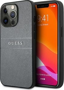 Guess Guess GUHCP13LPSASBGR iPhone 13 Pro / 13 6,1" szary/grey Saffiano Strap 1