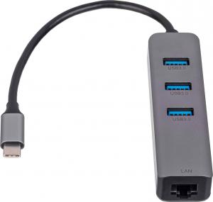 HUB USB Akyga 1x RJ-45  + 3x USB-A 3.0 (AK-AD-66) 1